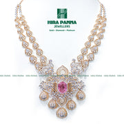 Fancy Tourmaline Stone Open Settings Diamond Neckwear